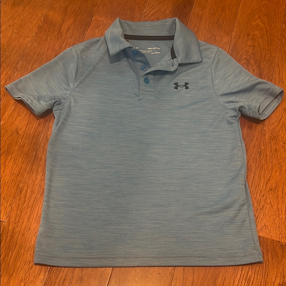 Under Armour Light Blue Polo Shirt- Youth Small